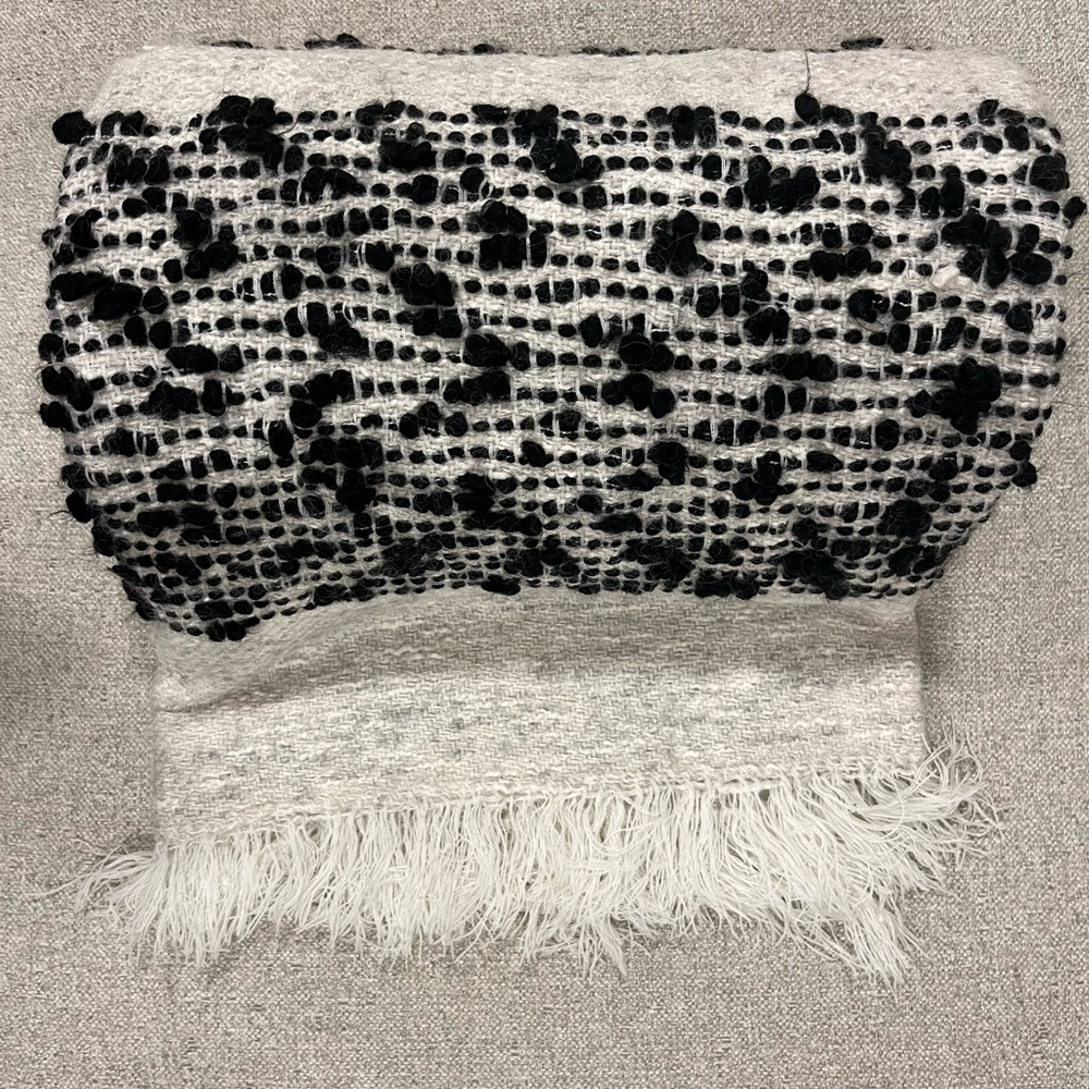 Cozy Fringe Striped Throw Blanket